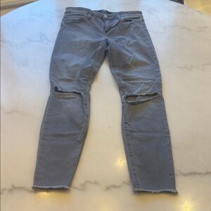 Joe's Jeans Gray Distressed Skinny Jeans